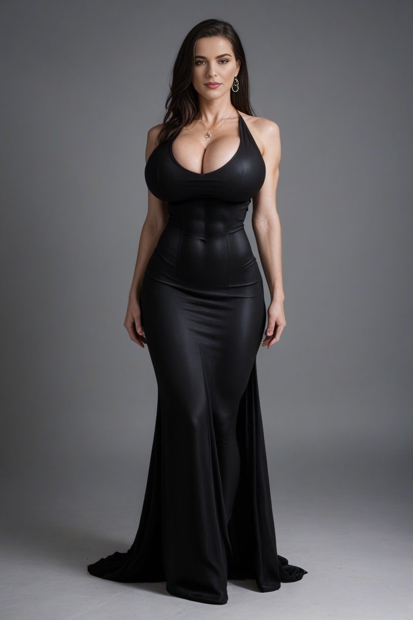 Black Tight Dress, 미소 짓다, Huge Breast Expansion게이 AI 포르노