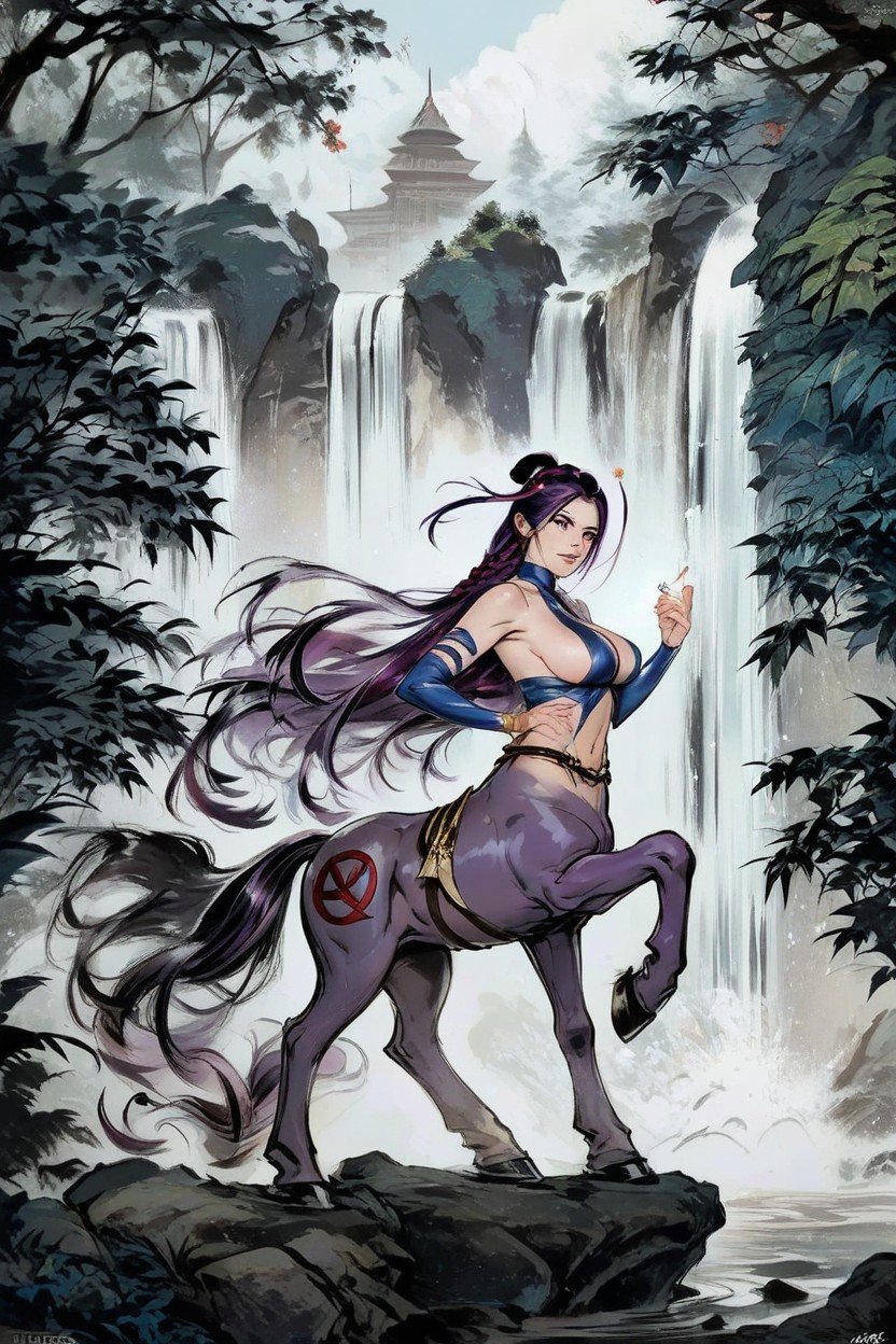 Psylocke From X-men, 18+, Purple Hair Hentai AI Porn