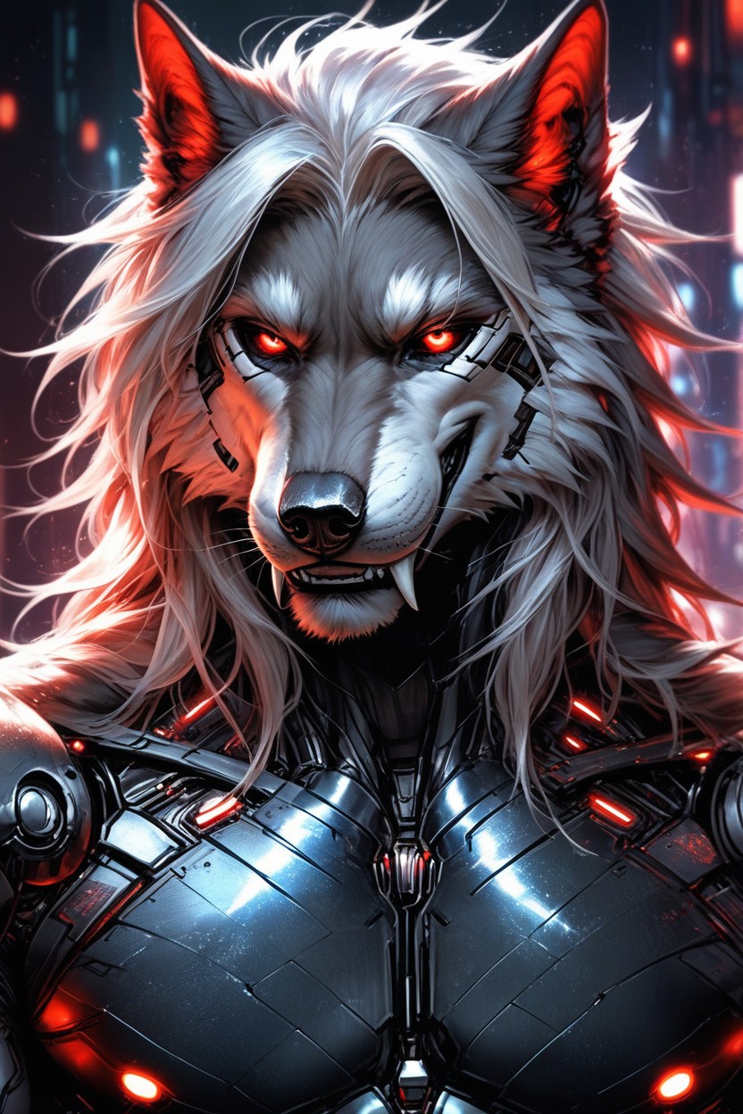 Anatomically Correct, Mechanical Hexagon Pattern Lines, Wide Torso AI獸人黃片