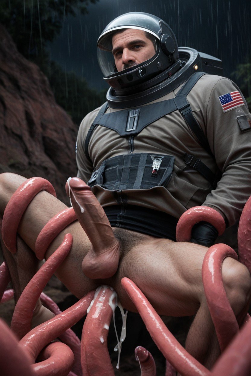 18+, Space Suit, Tentacles AI Gay Porn