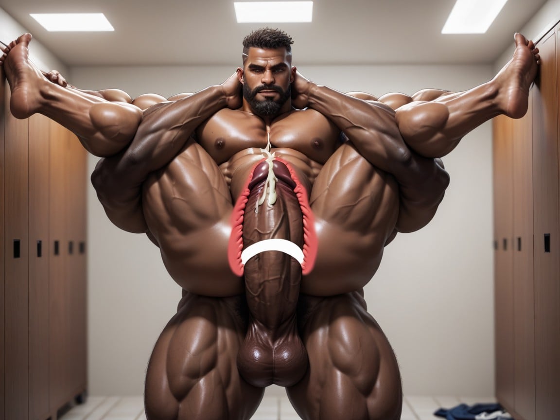 Gigantesco, Beard, Muscular Pornografia gay com IA