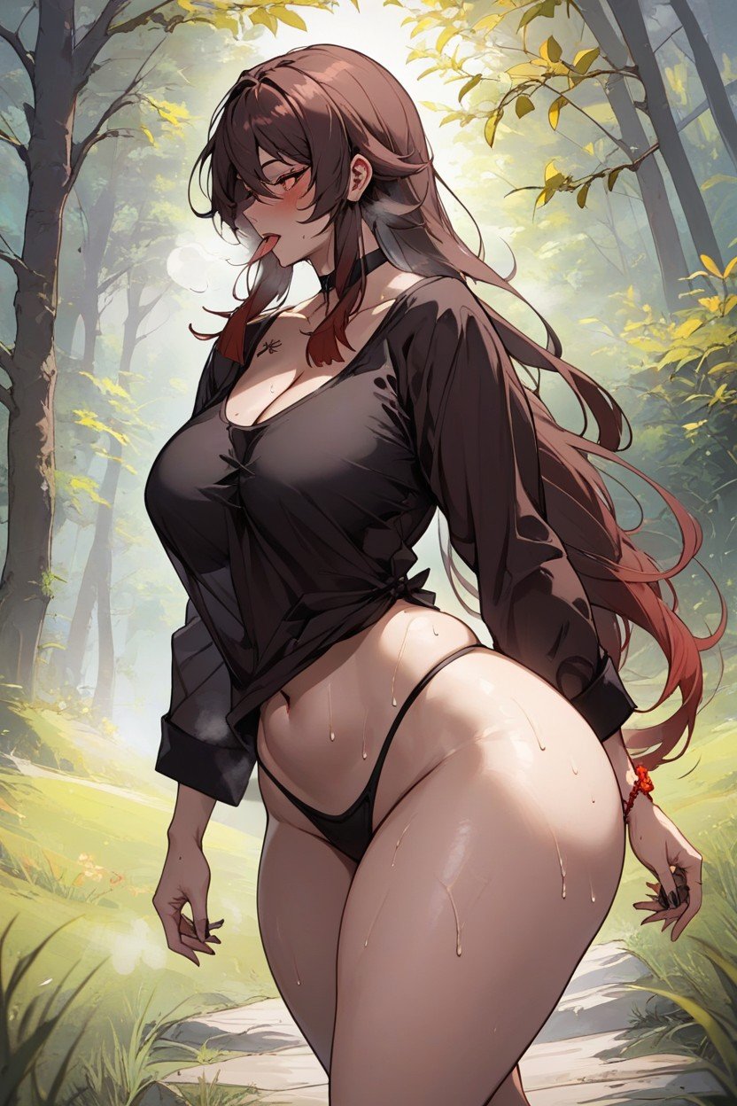 Big Breasts, Wide Hips, Navel VisibleHentai IA