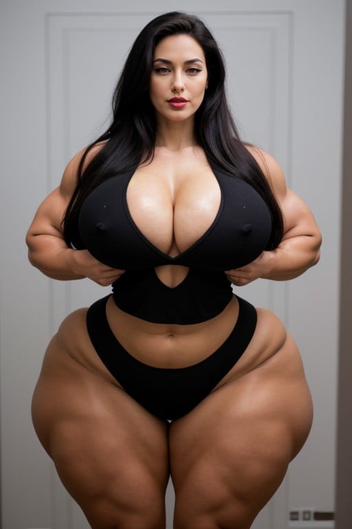 Pitch Black Hair, Fully Clothed, Beautiful Goddess Hentai IA pornografia