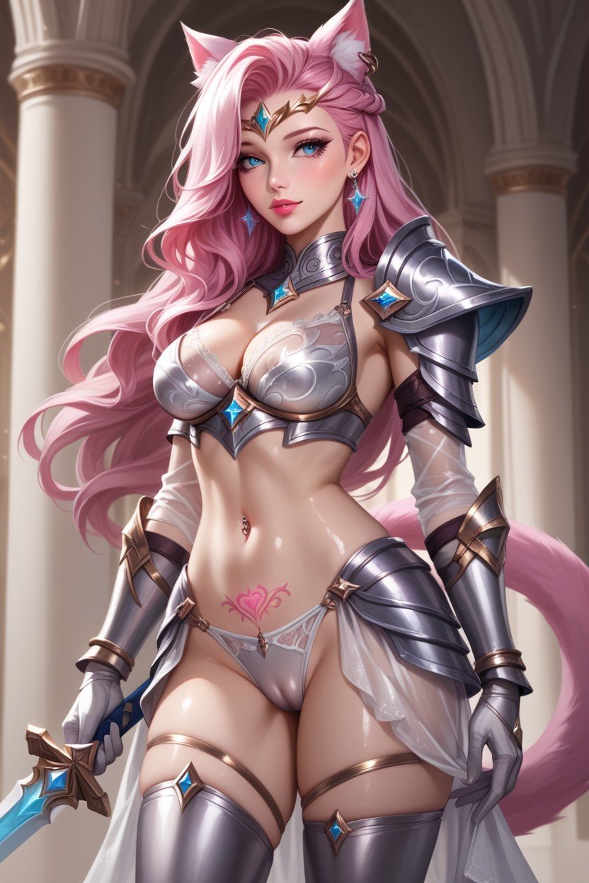 Pink Hair, Ultra Detailed, Seraphine From League Of LegendsヘンタイAIポルノ