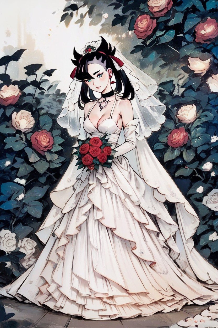 Marnie From Pokemon In A Wedding Dress, 18+Porno IA Hentai