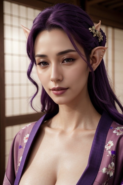 Elf Ears, Purple Hair, 18+ AI Gay Porn