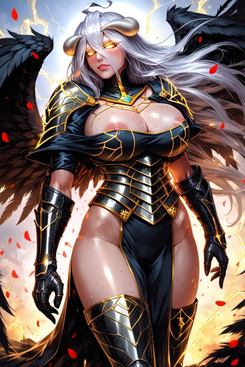 Albedo From Overlord, Nipple Slip, Busty Chest Hentai AI Porn
