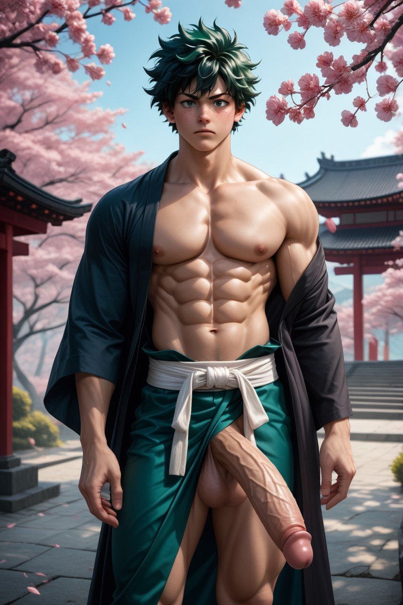 Samurai, Open Clothes, Izuku Pornografia gay com IA