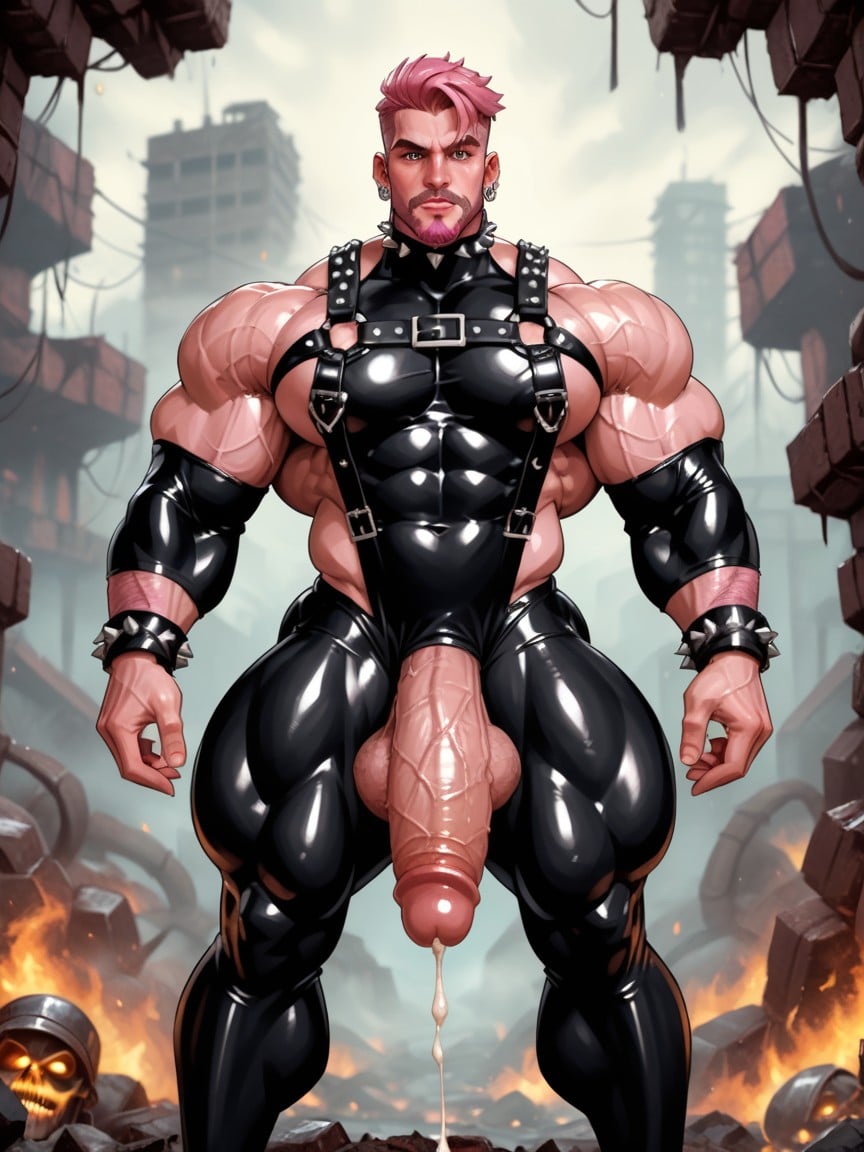 Large Pecs, Fire, Tall Men Pornografia gay com IA