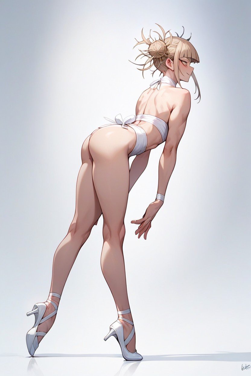 Delicate Dainty Upper Body, Rear Side View, 18+AI黃漫