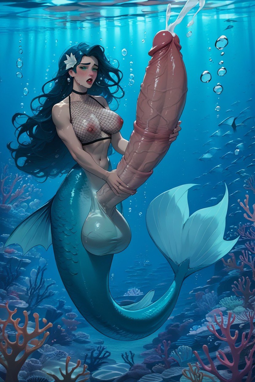 Fishnet Top, Mermaid, 18+ Shemale AI Porn