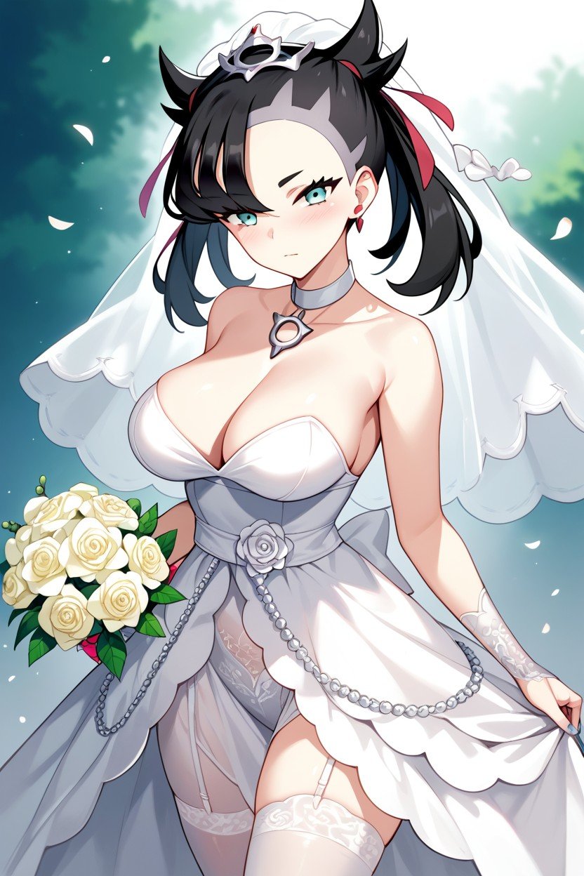 18+, Marnie From Pokemon In A Wedding DressHentai IA