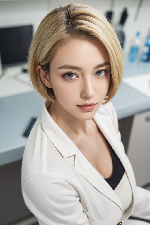 Very Short Hair, Top Down, 50+ Asian AI Porn