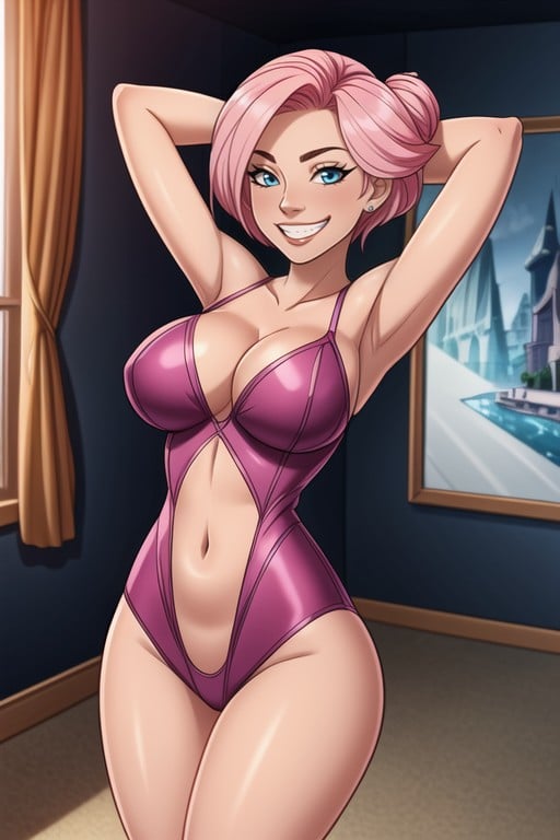 Coupe Pixie, 18+, Cheveux RosesPorno IA Hentai