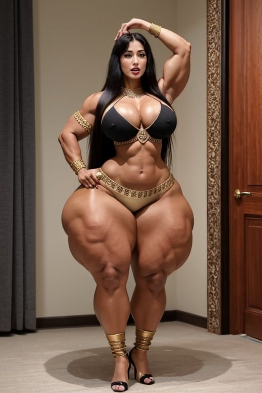 Ultra Muscular, Thick Curvy Muscular Woman, Silky Straight HairAI同性恋黄片