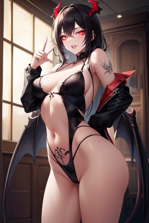 Sharp Teeth, Big Demon Wings, 小乳AI同性恋黄片