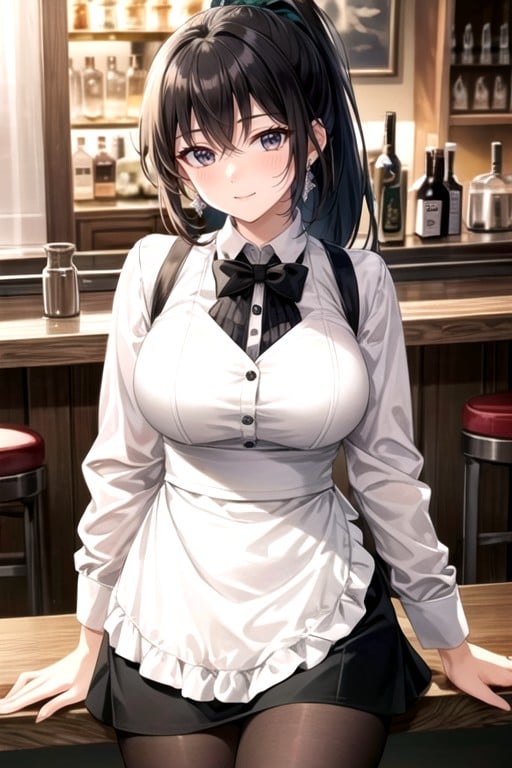 Black Tie, Black Eyes, PonytailHentai IA