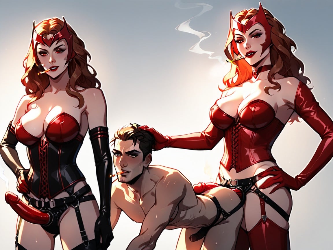 Long Latex Gloves, Scarlet Witch, 女性肛交AI同性戀黃片