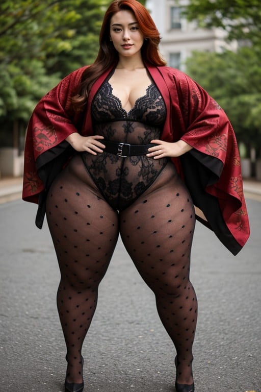 From Head To Heels View, Full Body View, Thick Thighs Pornografia asiática com IA