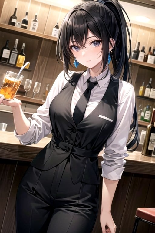 Black Best, Tailcort, Waitress Hentai IA pornografia