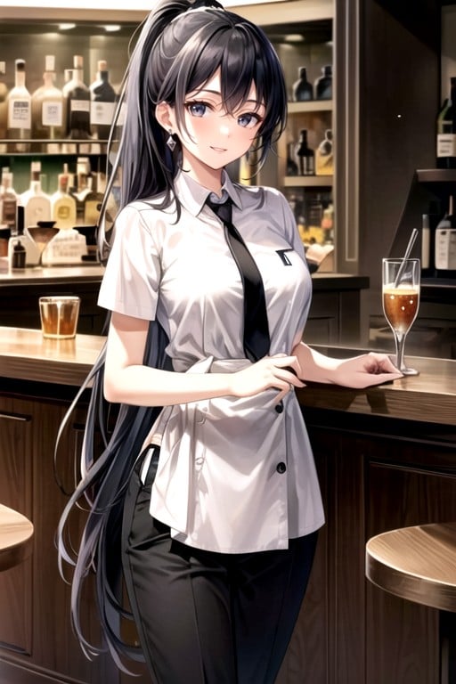 Black Best, Waitress, Black Eyes Hentai IA pornografia