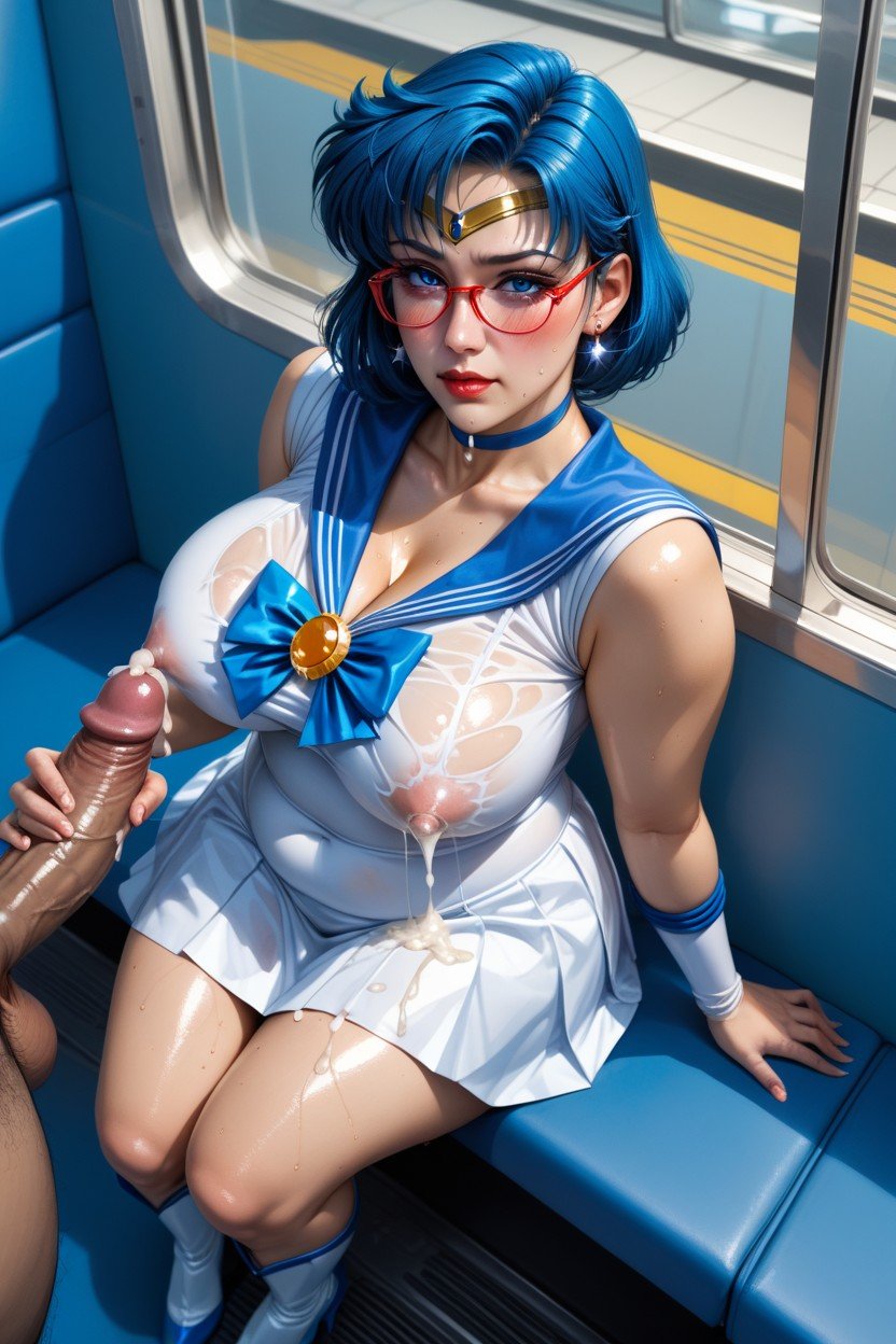 Extremely Many Cum, Milf, Sailor Mercury Outfit ニューハーフAIポルノ