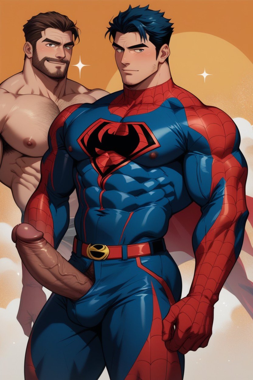 18+, Spiderman, Body Hair Pornografia gay com IA