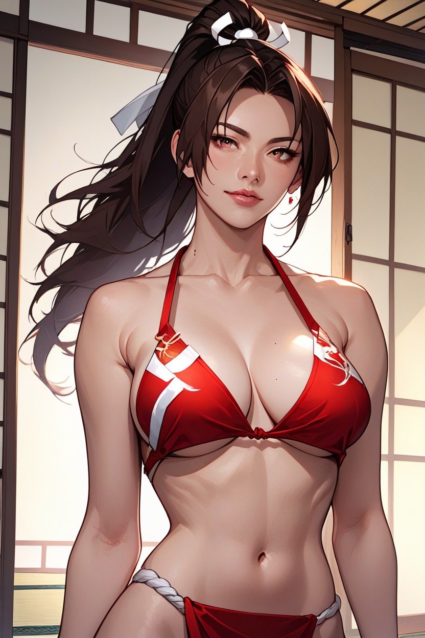 18+, Red Bikini, 正面図ヘンタイAIポルノ