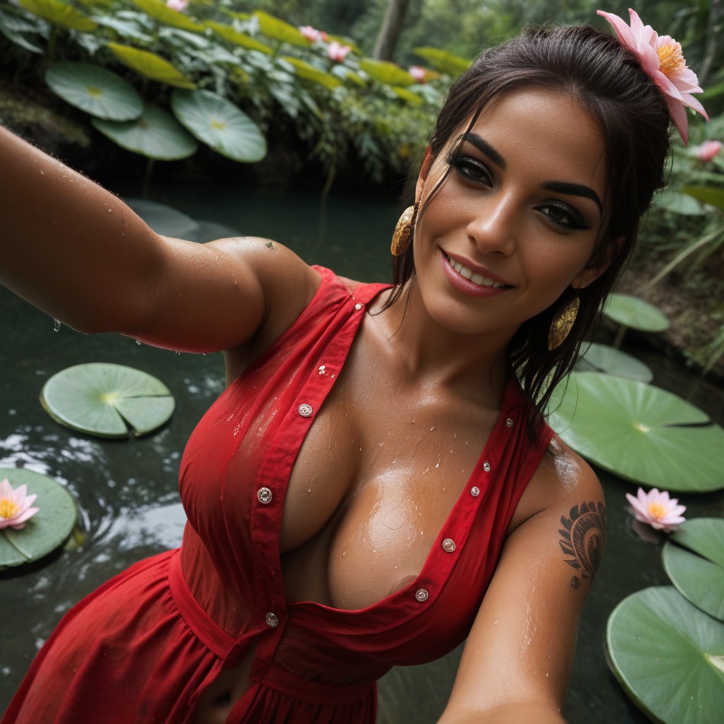 Wet, Meadow, Full Back Tattoo AI Porn