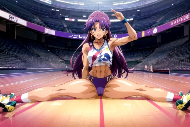 Camel Toe, Detailed Background Of A Stadium For Athletes, AbsゲイAIポルノ