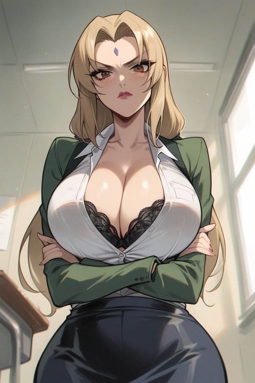 Black Bra, Cleavage, Black Stocking Hentai AI Porn