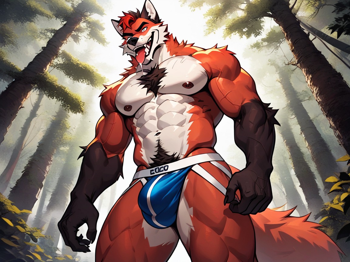 Magical, Forest, Presenting Bulging Jockstrap To Viewer AI Gay Porn