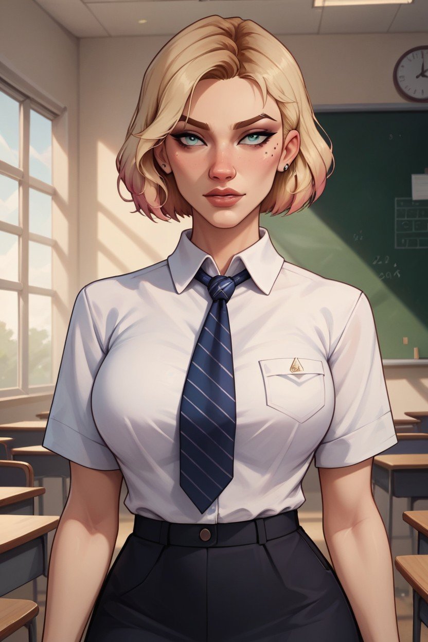 18+, Gwen Stacy, Office Shirt Pornografia gay com IA