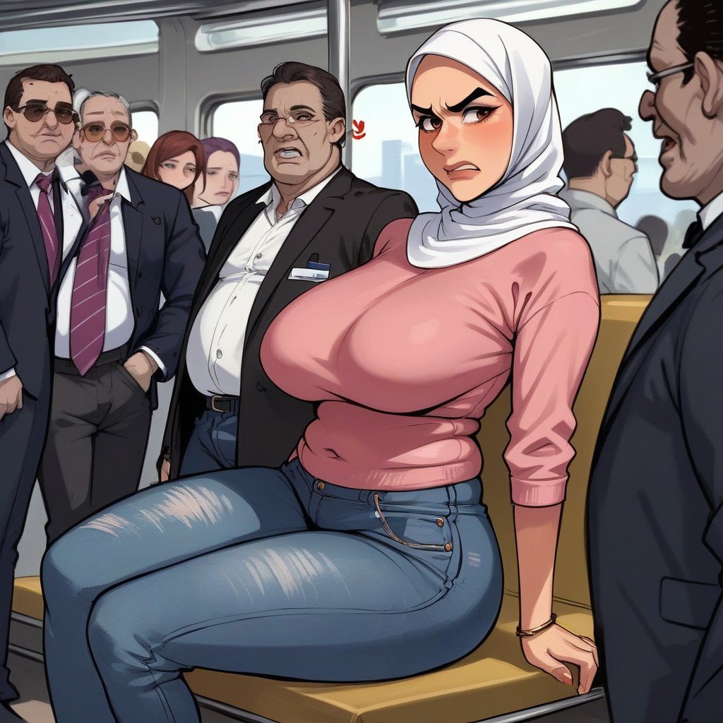 Com Nojo, Train, Blue Jeans Hentai IA pornografia