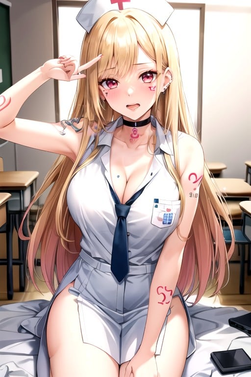 Tatuaje, Orgásmica, Kitagawa Marin (sono Bisuku Dōru Wa Koi O Suru)Hentai IA