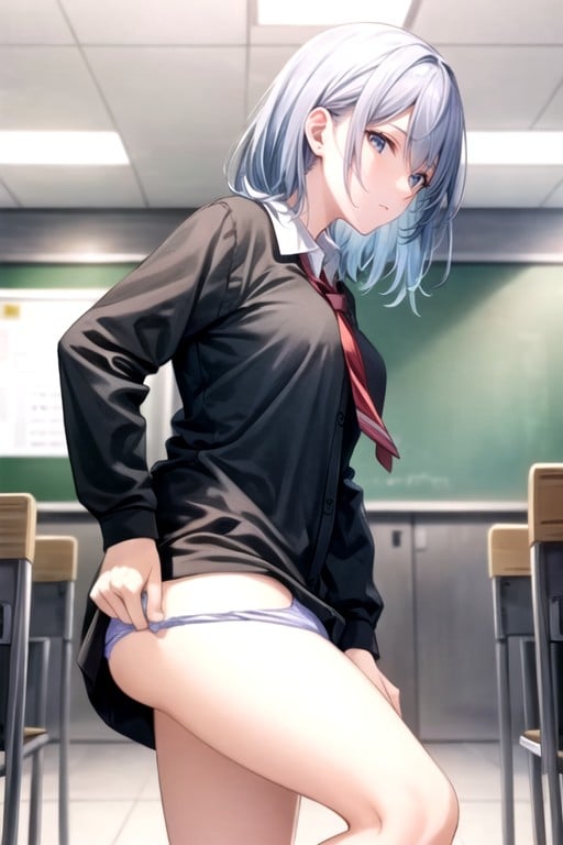 Sala De Aula, Voyeur, Pulling Down Panties Hentai IA pornografia