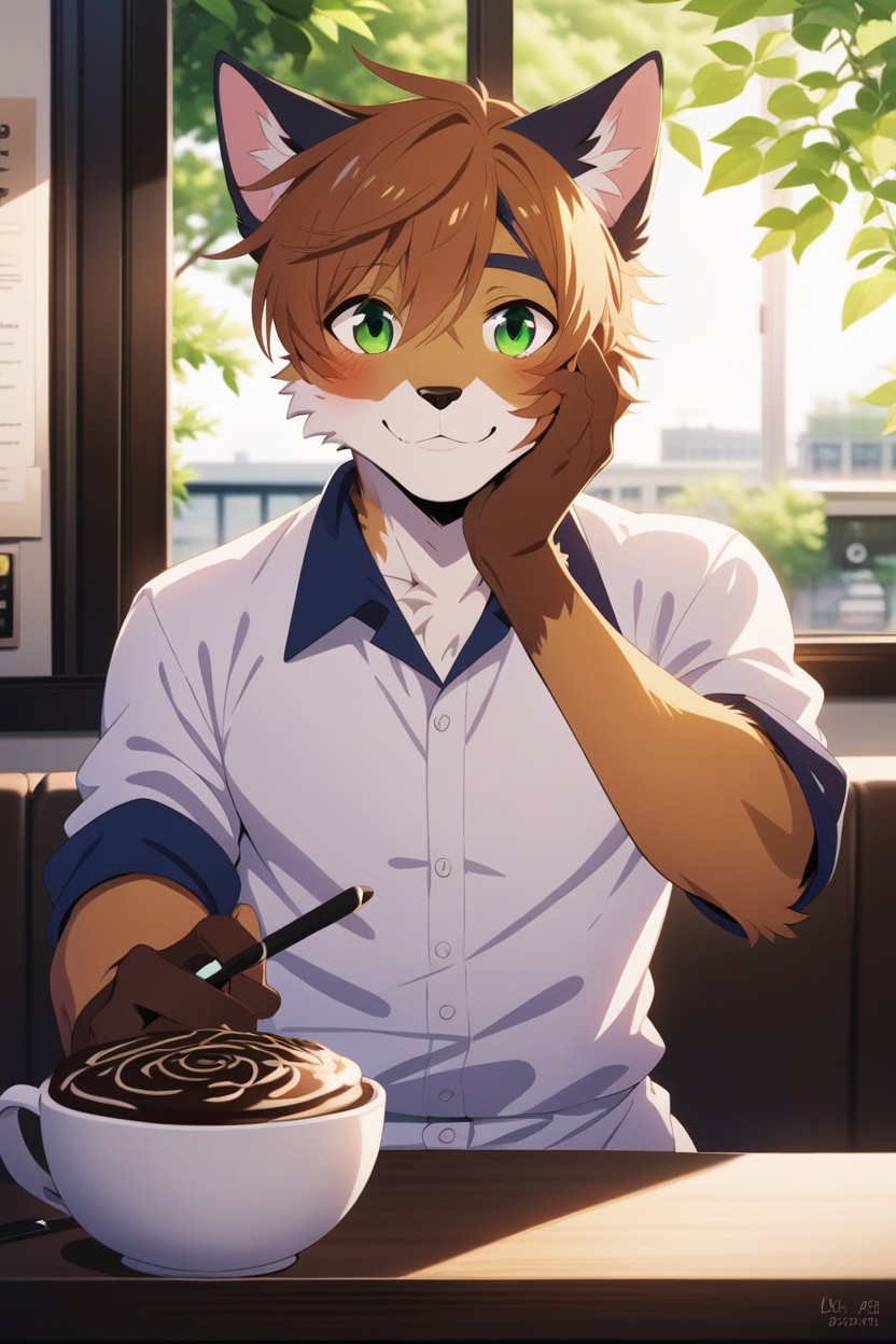 Shy Smile, Latte, Tall ファーリーAIエロ