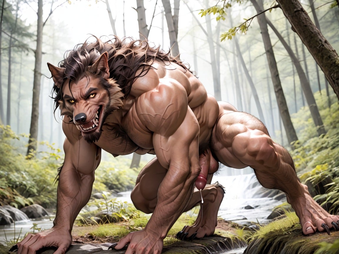 Small, Werewolf, Hairy Scrotum AI Gay Porn