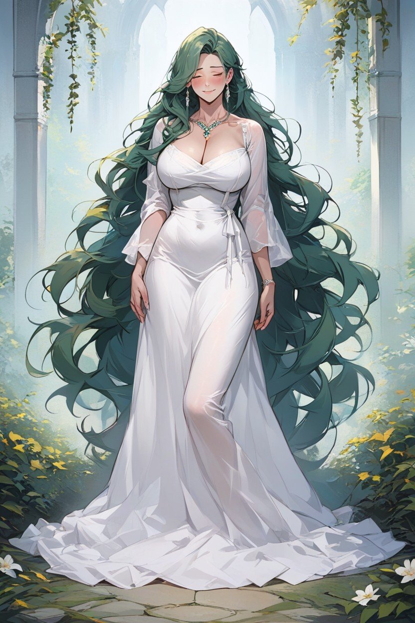 30+, Long Length, Green Hair Hentai AI Porn