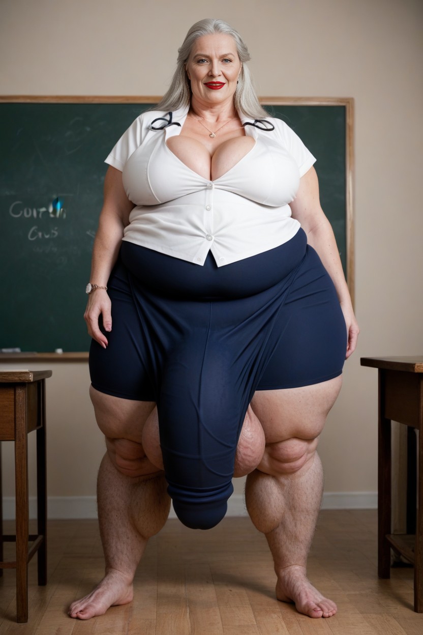 Obese, Large Breast, Fully Clothed AI Porn
