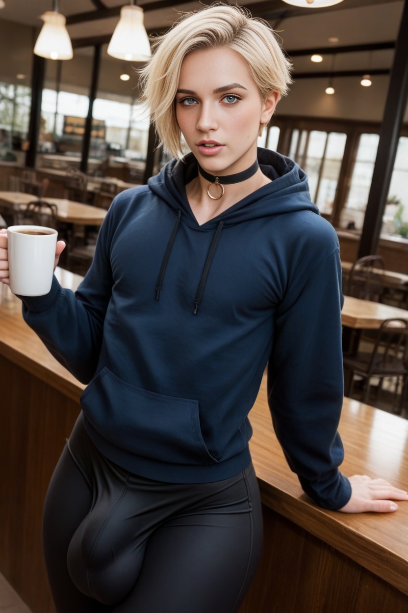 Massive Balls, Hair, Holding Coffee Mug AI Porn