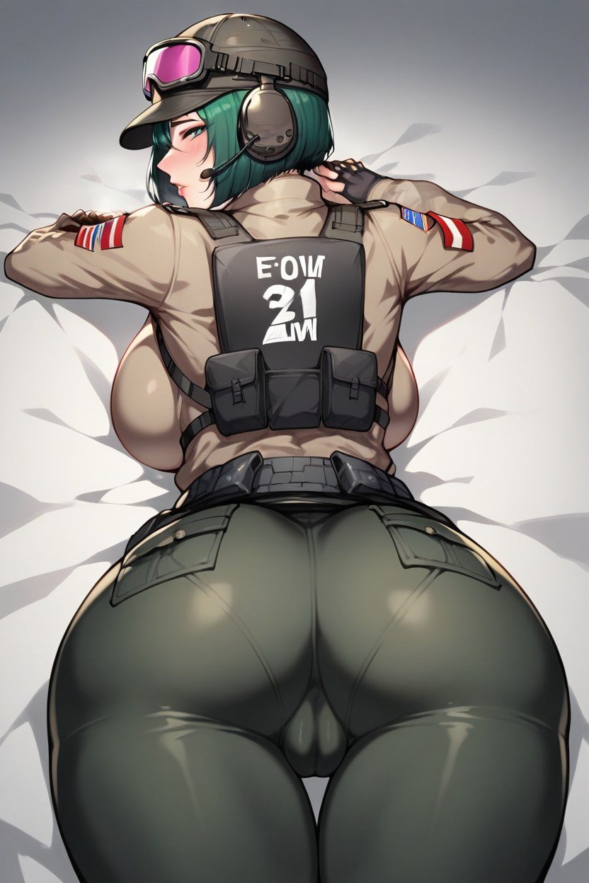 Ela From Rainbow Six Siege, Military Base, Peito Enorme Hentai IA pornografia