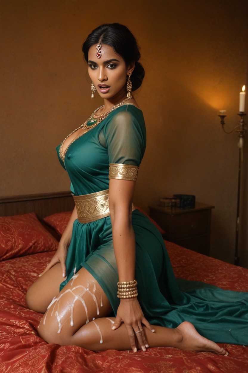 Dark Brown Erect Nipples, Cum Slut, Form Fitting Clothes AI Porn