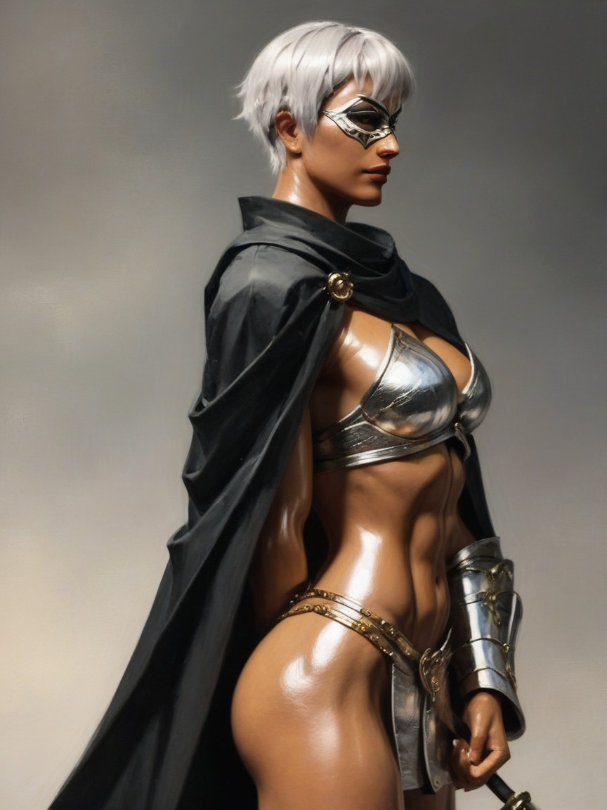 Fit, Chest And Hips Proportionate, Black Cape AI Porn