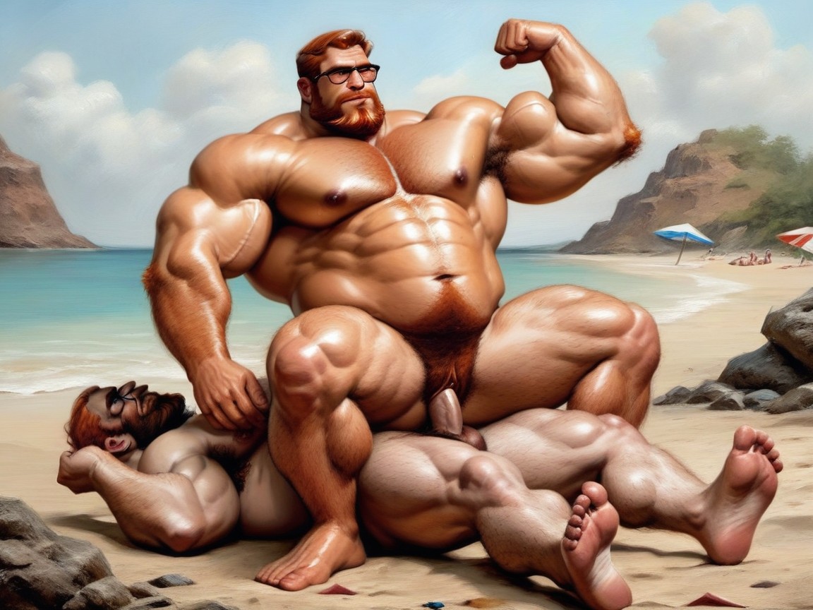 Ginger Body Hair, Male Slit, Hairy Treasure Trail AI Gay Porn