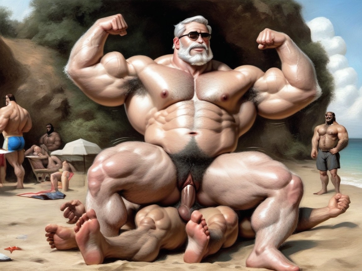 Beefy, Vaginal Riding, Covered In Hair AI Gay Porn