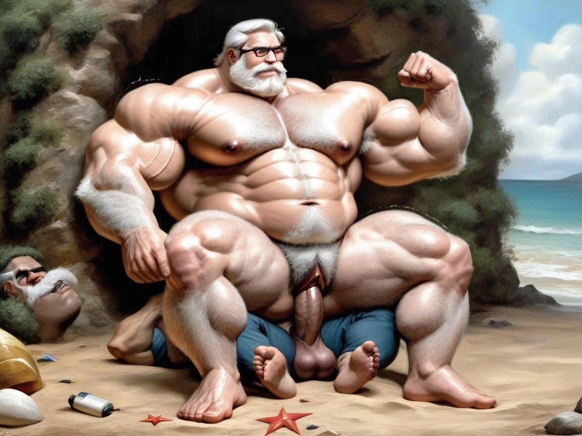 Beefy, Glasses, Lots Of Hair AI Gay Porn