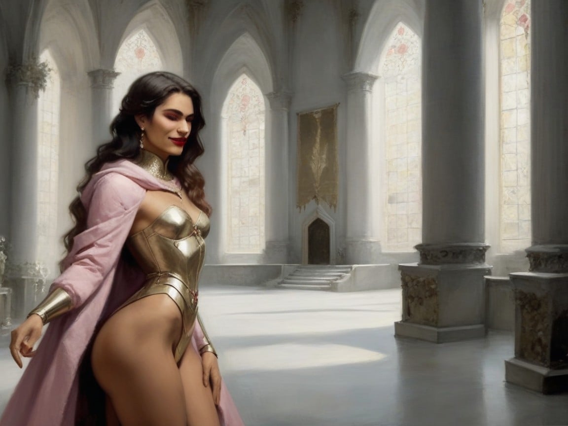 Royal Throne Room Background, Large Ass, Wide Round Hips AI Porn