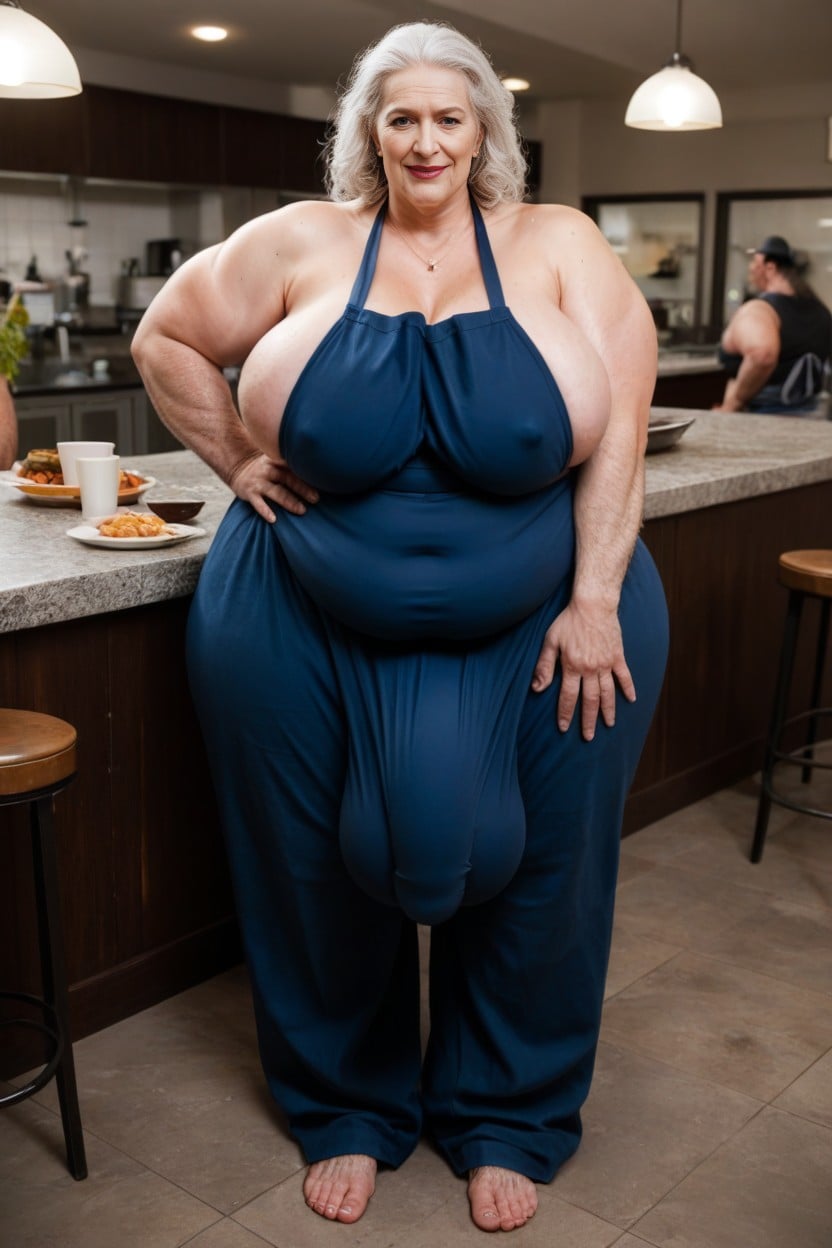 Huge Round Thighs, 1 Person, Hair Down AI Porn