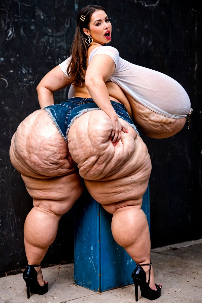 Hyper Ass Expansion, Fake Ass Implants, Recently Completed Butt Implant Surgery BBW AI Porn